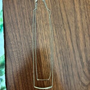 Elegant Silver Double Layer Necklace